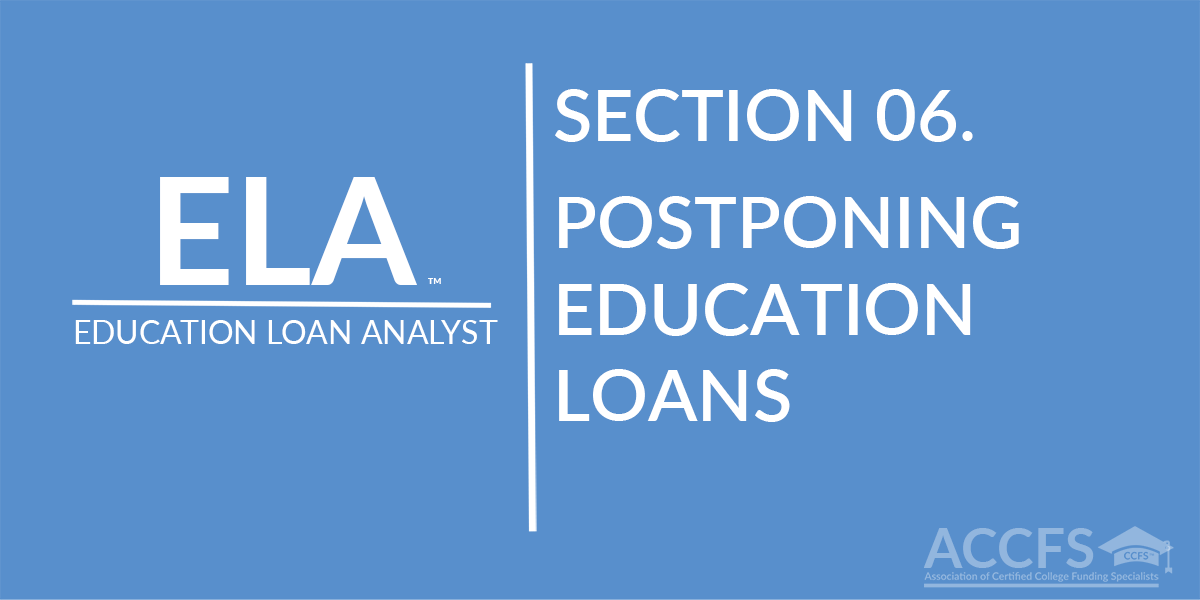 Postponing Education Loans