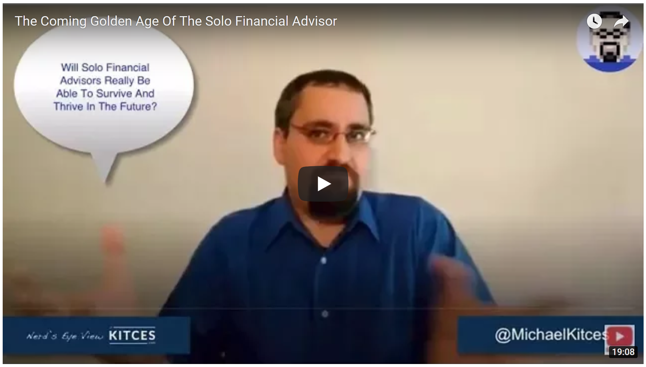 MICHAEL KITCES' CASE FOR THE "FOCUSED" SOLO-ADVISOR