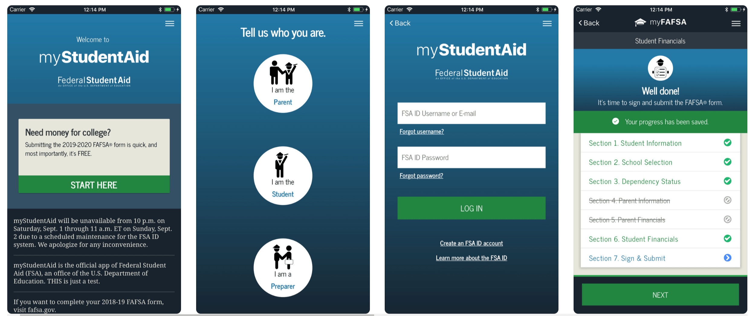 NEW FEDERAL STUDENT AID (FSA) MOBILE APP