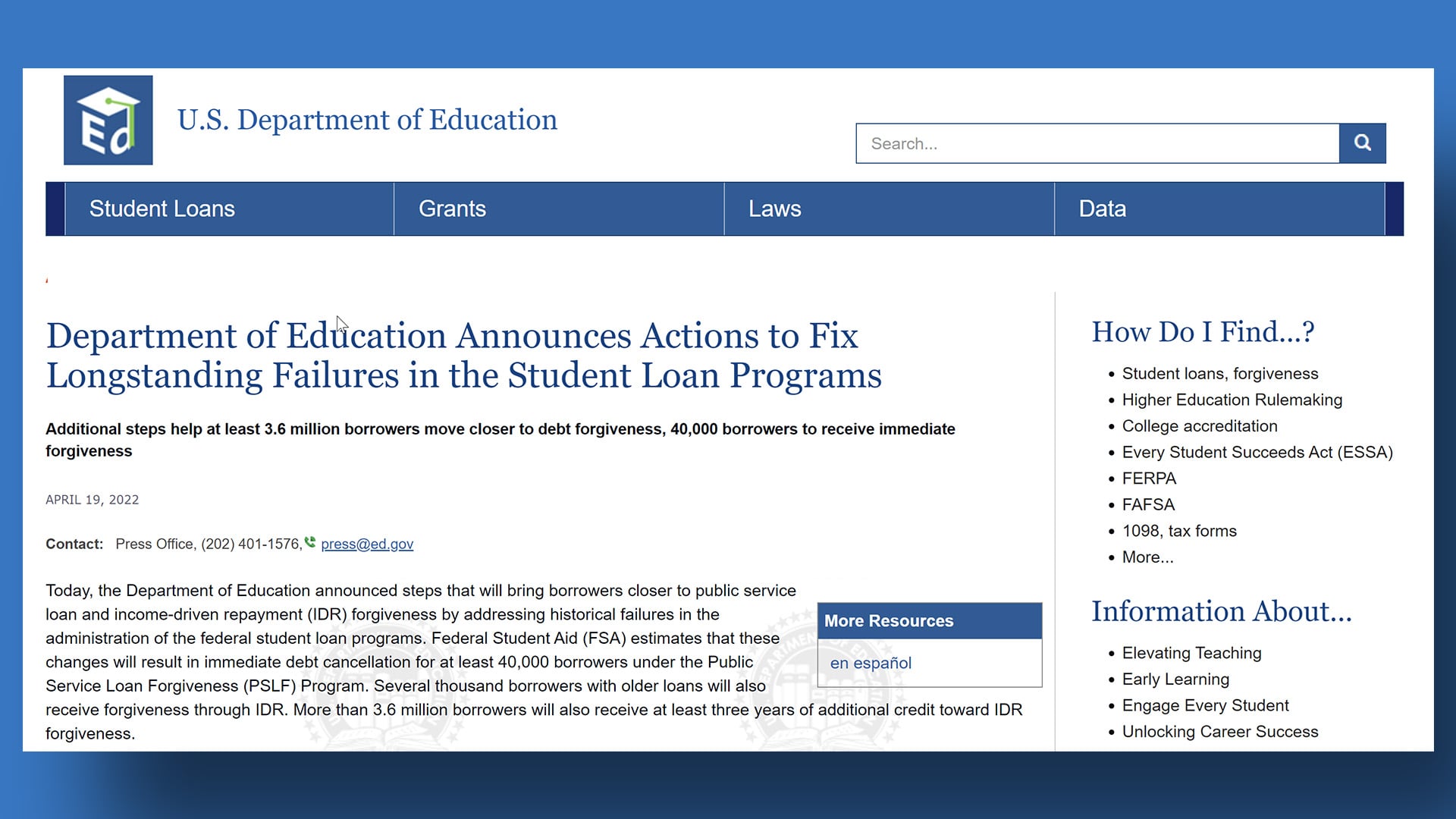 GOOD NEWS FOR STUDENT LOAN BORROWERS: IMPORTANT CHANGES JUST ANNOUNCED TO THE INCOME-DRIVEN REPAYMENT AND PUBLIC SERVICE LOAN FORGIVENESS PROGRAMS - YOU CAN SAVE YOUR CLIENTS THOUSANDS