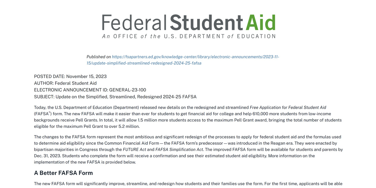 Fafsa 2024 25 Application Release Date Extension Alfie Austine